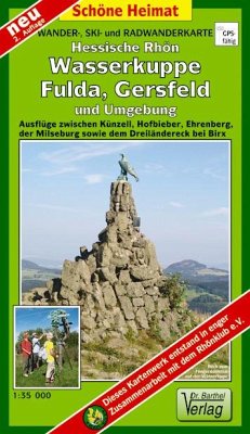 Doktor Barthel Karte Hessische Rhön - Wasserkuppe, Fulda, Gersfeld und Umgebung von Barthel